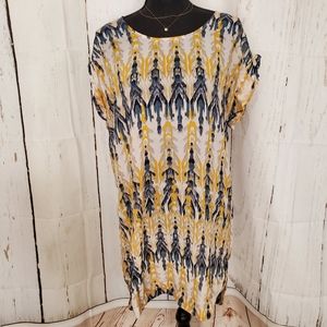 H&M Yellow & Indigo Blue Caftan